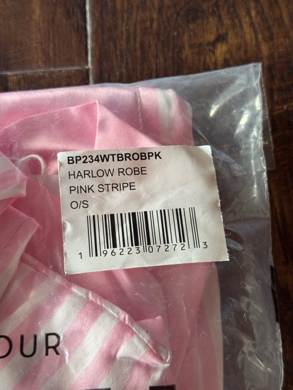 NEW Show Me Your MuMu Harlow Pink Stripe Robe One Size - Picture 3 of 3